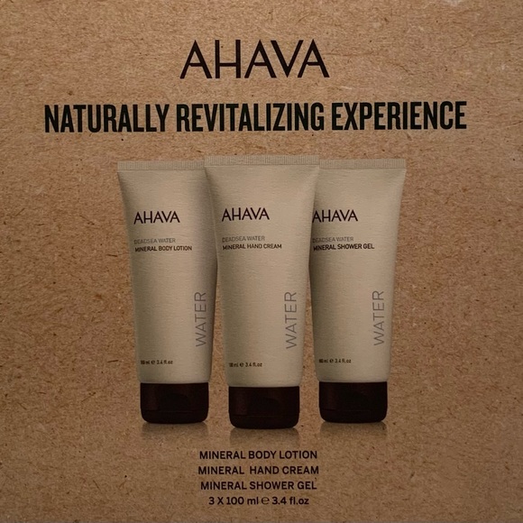 Ahava Dead Sea Mineral Body Lotion Hand-Cream & Shower Gel Bundle. New In Box - Picture 3 of 11